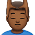 💆🏾‍♂️ man getting massage: medium-dark skin tone display on Apple